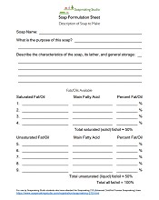 Soap Formulation Sheet PDF
