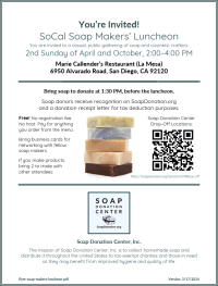 Flyer for Soap Makers' Luncheon PDF